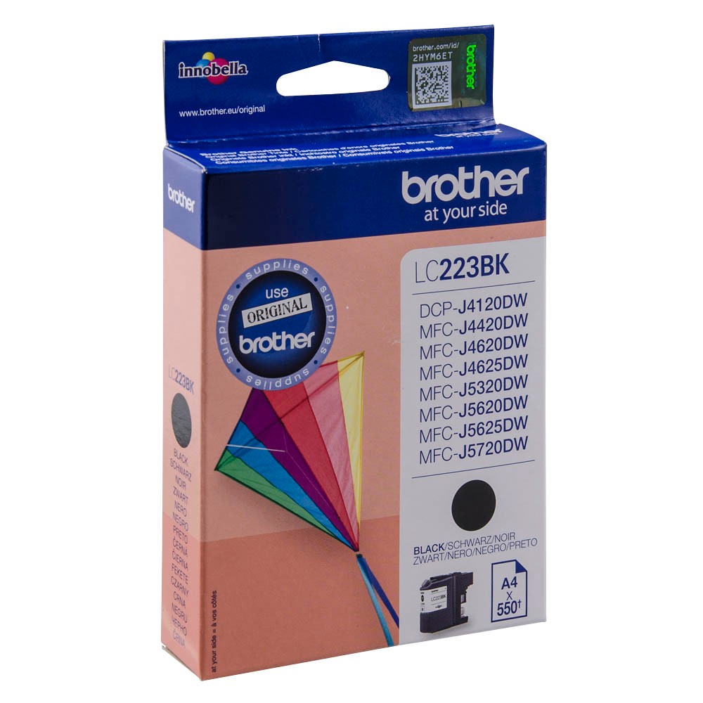Brother LC223BK musta alkuperäinen mustekasetti 550lk - Image 3