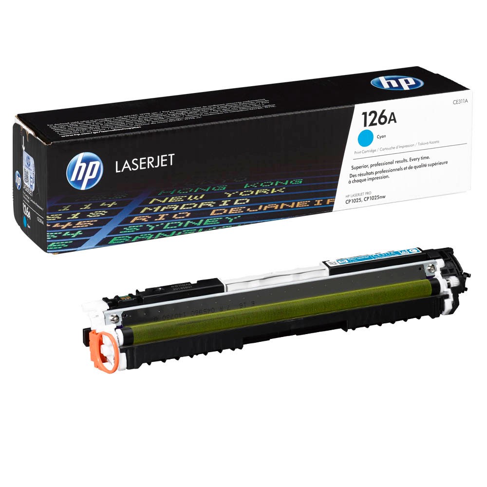 HP 126A (CE311A) syaani alkuperäinen värikasetti 1000lk