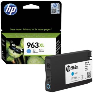 HP 963XL (3JA27AE) syaani suurikapasiteettinen alkuperäinen mustekasetti 1600 sivua